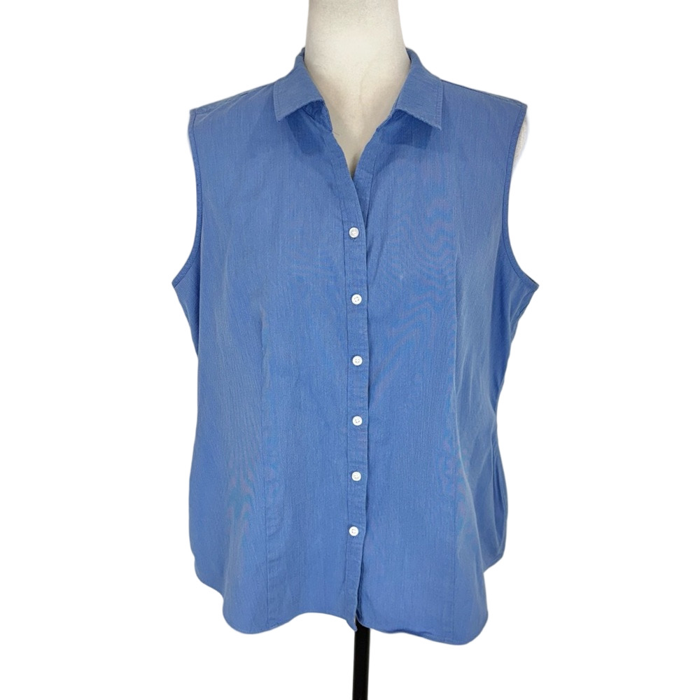 Charter Club blue sleeveless shirt